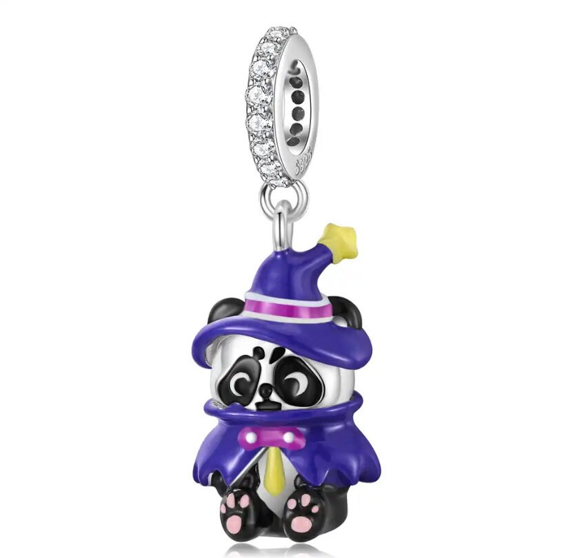 Halloween Panda Charm Serie, Fairy Wizard Ghost Panda Charms