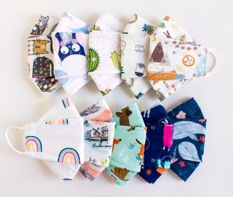 3D Flannel Face Mask 4 Winter W/5pcs Filters Filter Pocket Etsy