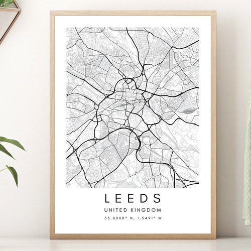 Leeds Print Leeds Poster Leeds Wall Art Print England Etsy UK