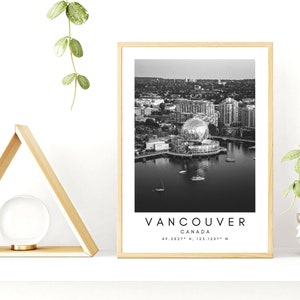 Vancouver Canada Set of 6 Prints - Vancouver Canada Black Vancouver Canada Set of 6 Prints - Vancouver Canada Black