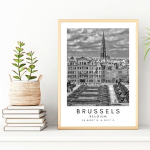 Brussels Print Wall Art - Brussels Belgium Print Art - Brussels Photo Print - Travel Print Wall Art - Minimalist Travel Print Art - Belgium