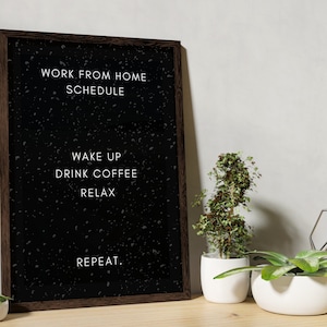 Work From Home Schedule For Office | Funny Work From Home Print | Office Decor | Home Office Printable | Framed Office Poster | WFH Decor
