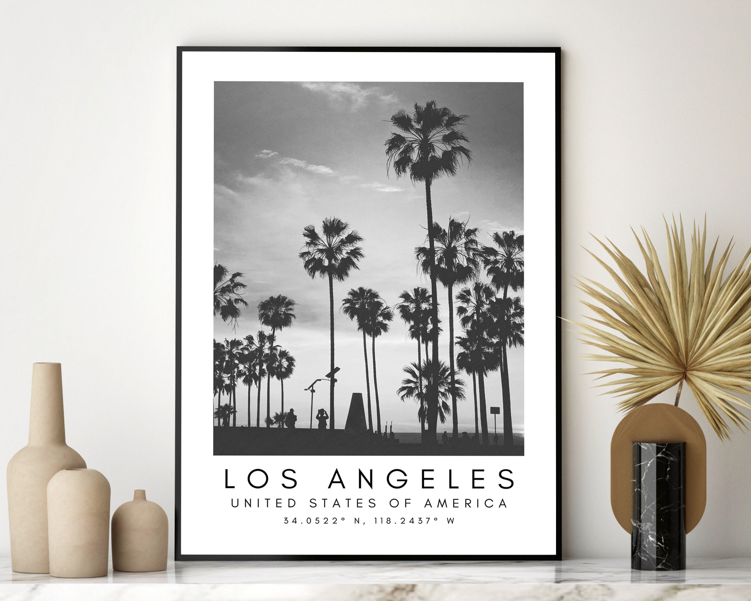 Los Angeles Print LA Poster Unique Wallart Decor Los | Etsy
