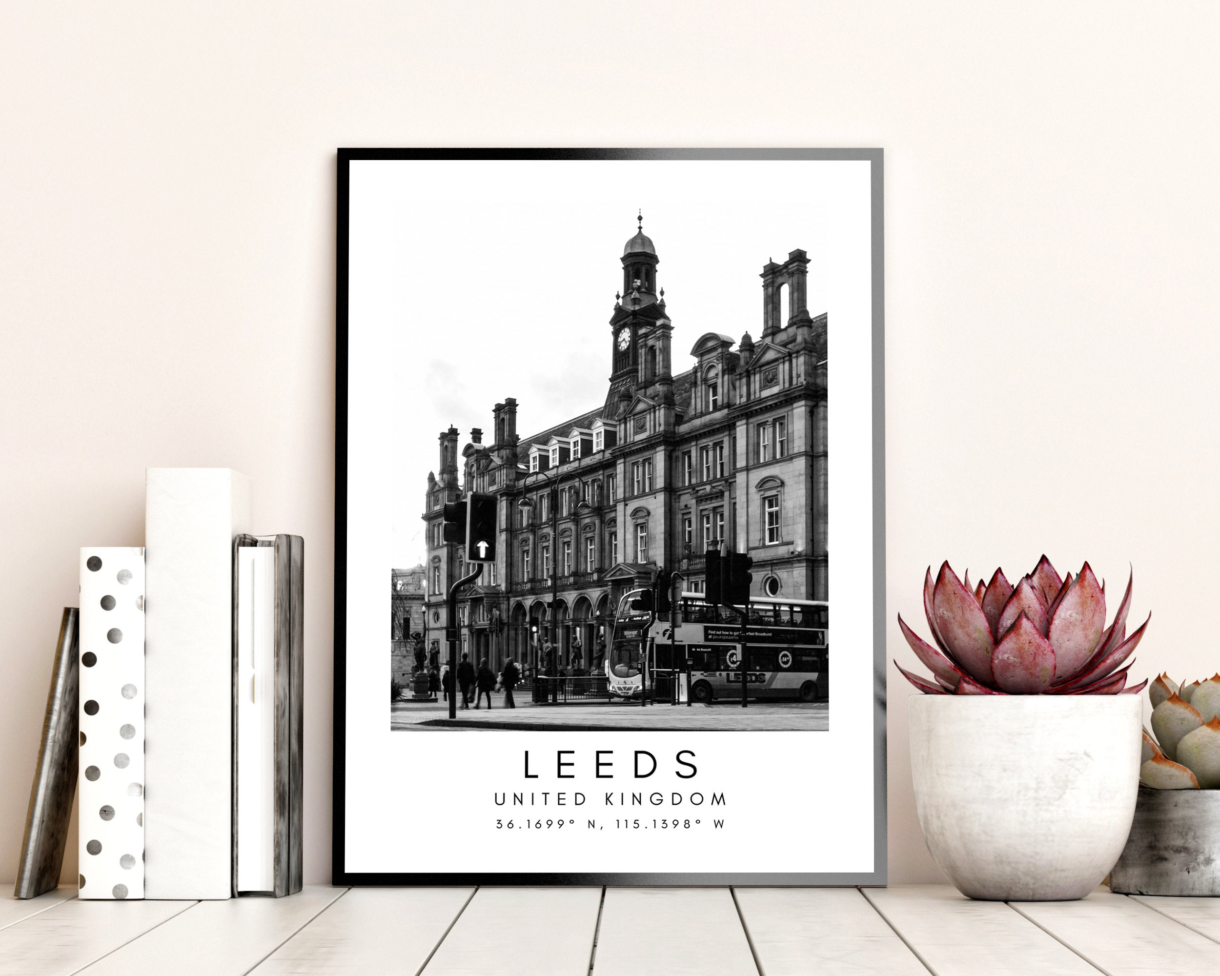Leeds City Print Leeds Poster Unique Wallart Decor Leeds Etsy UK