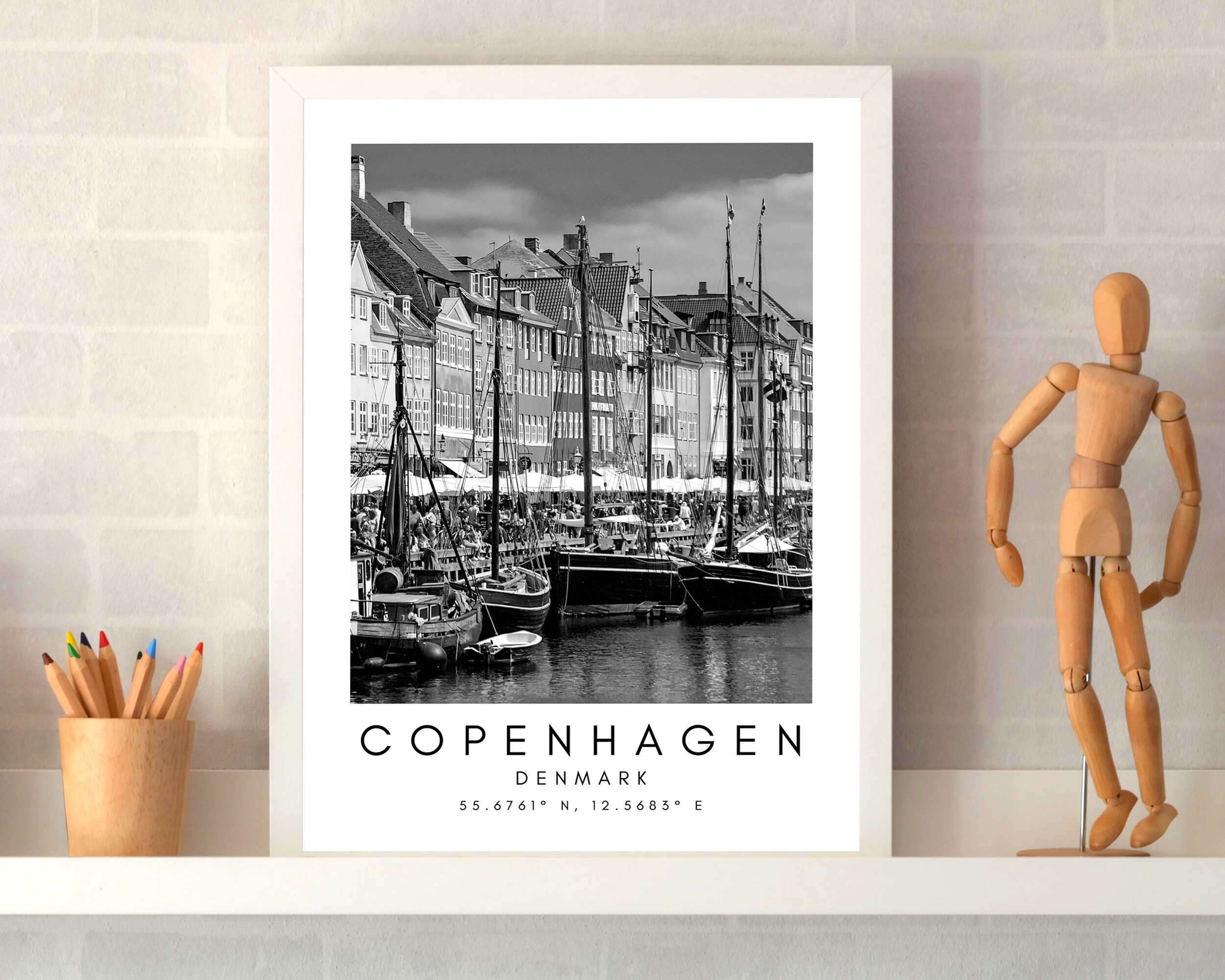 Copenhagen Printable Wall Art Denmark Travel Print Etsy