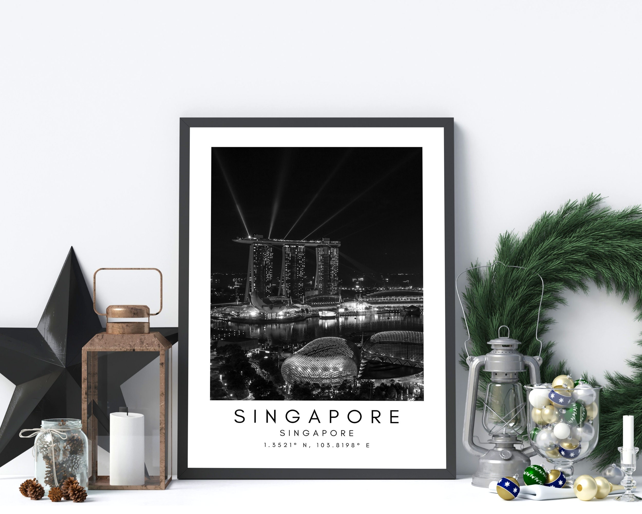 Singapore Print Singapore Poster Unique Wallart Decor Etsy