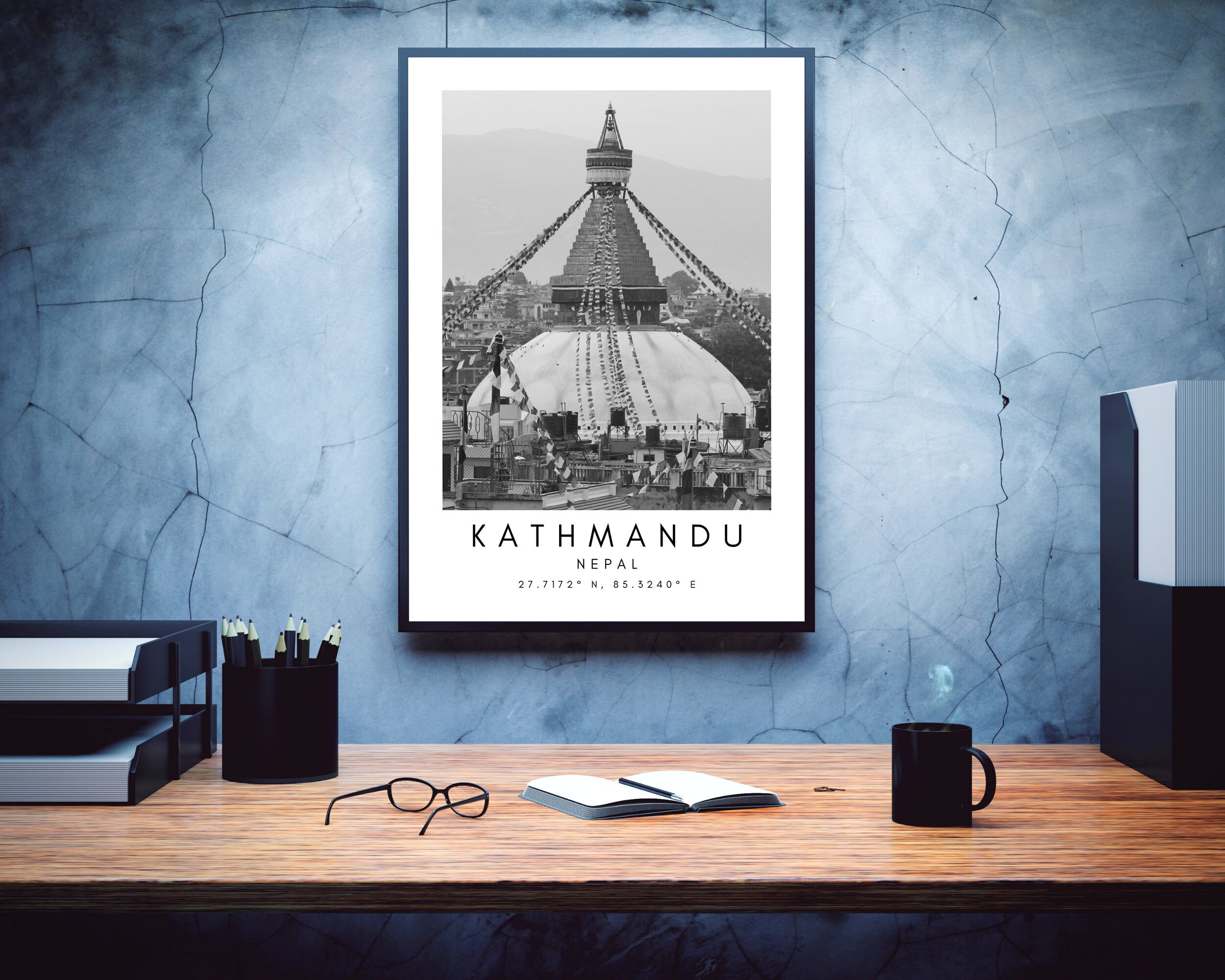 Kathmandu Wall Art Print Kathmandu Nepal Art Kathmandu Etsy