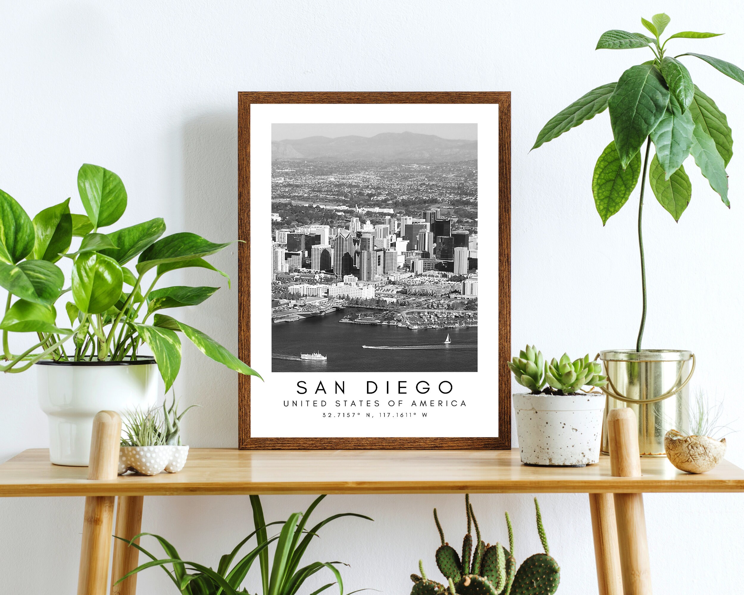 San Diego Wall Art San Diego City Skyline Art America Etsy Hong Kong