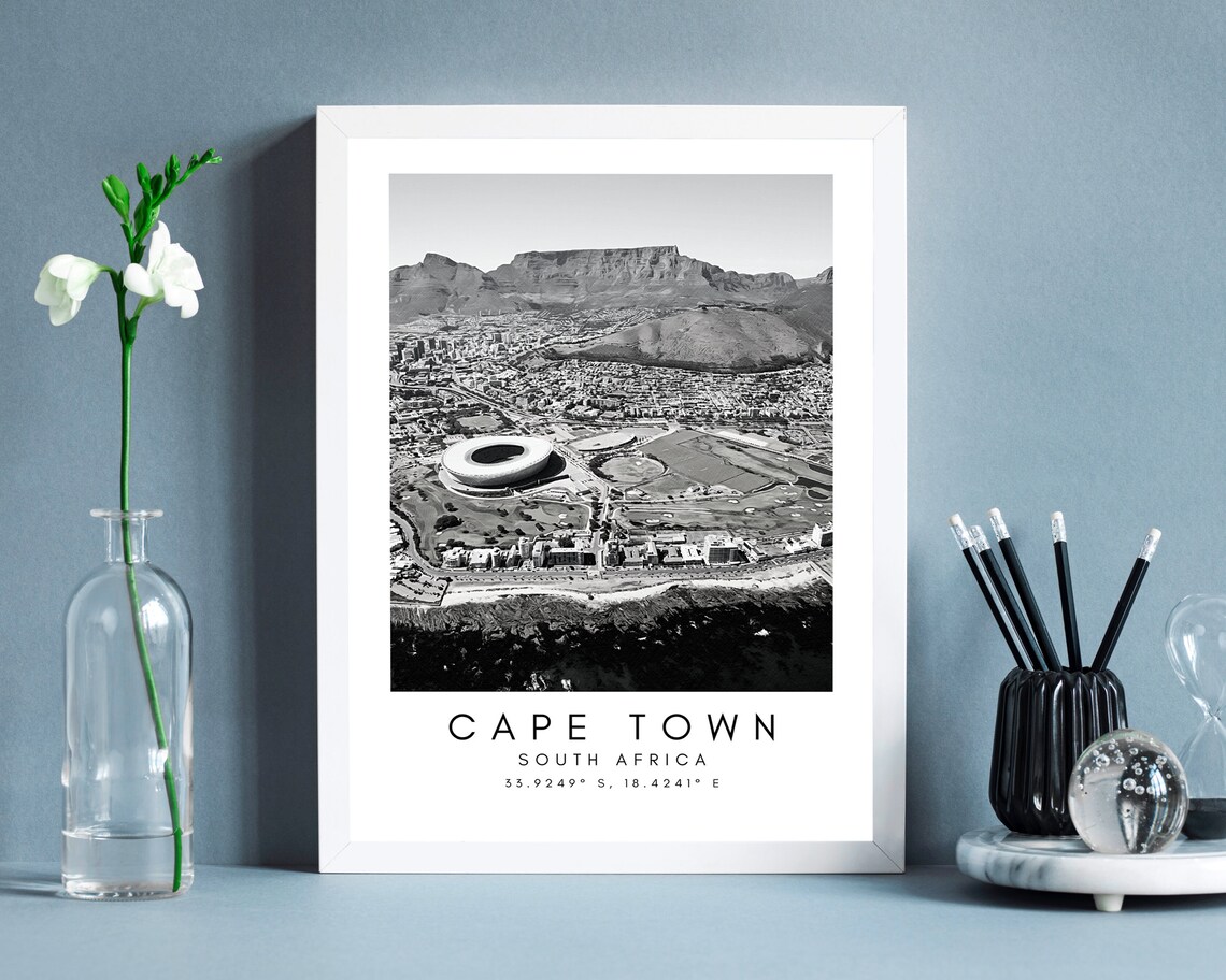 Cape Town Travel Print Cape Town Poster Unique Wallart Etsy