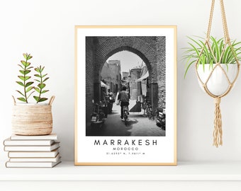 Marrakesch Marokko Reisedruck: Minimalistische Wandkunst