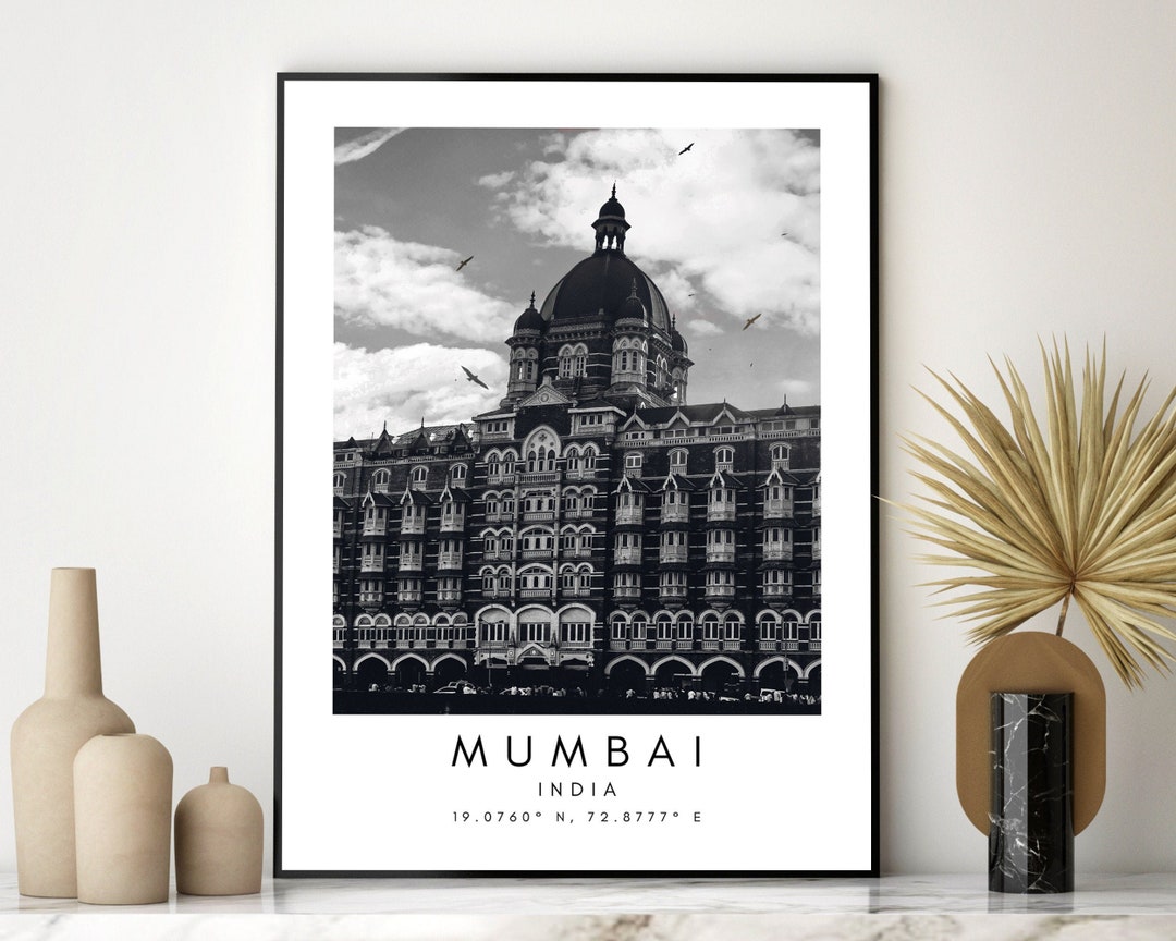 Mumbai India Art Mumbai Wall Decor Decorative Wall Art India Art Print