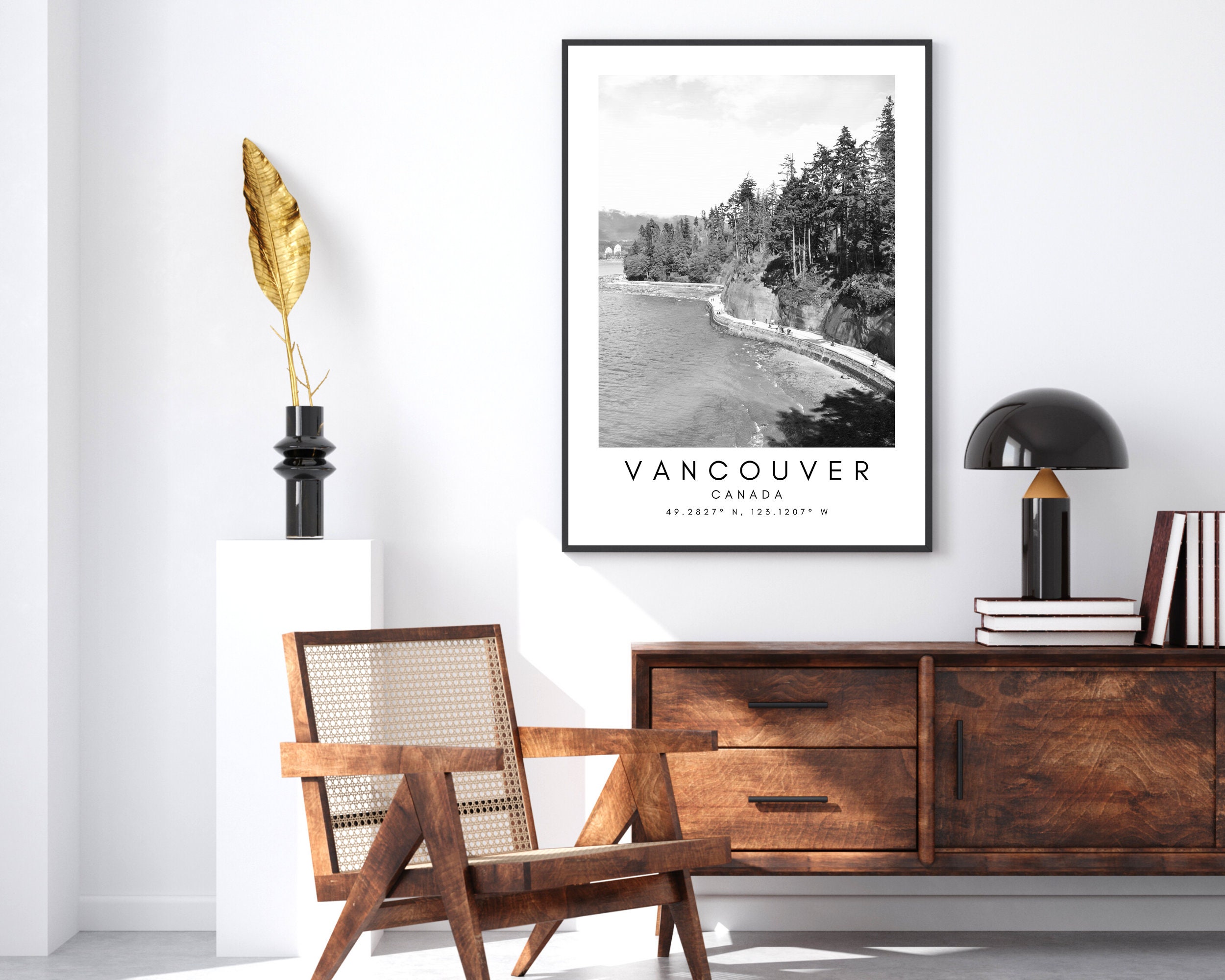 Vancouver Art Print Canada Digital Wall Art Vancouver Etsy