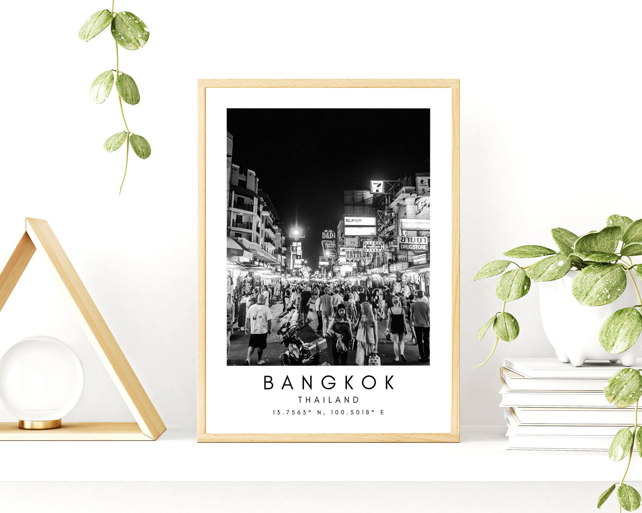 Bangkok Travel Print Bangkok Poster Unique Wallart Decor Etsy UK