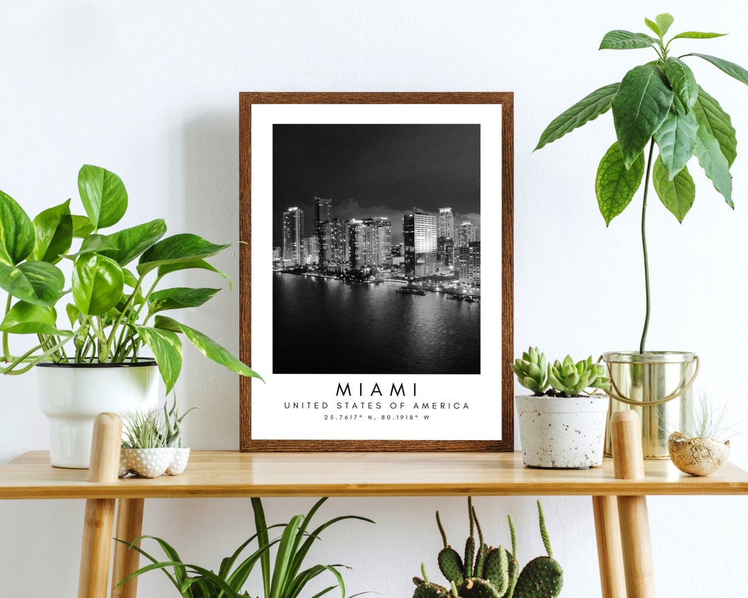 Miami Tree Posters Examples Miami Poster - Miami Palm Tree Print - America Wall Art - Print of ...