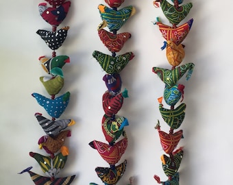 INDIAN HANGING BIRDS Parrots Decoration Wall Hanging Door Hanging Window Hanging Tota Bells Chimes Mobiles Wind Chimes String Decorations