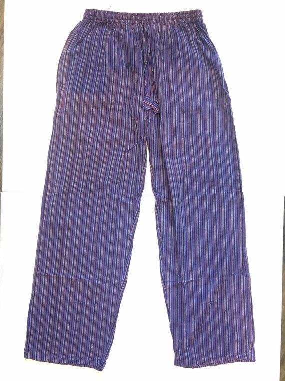 striped colourful trousers