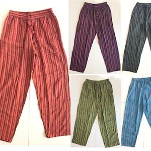 UNISEX HIPPIE Cargo TROUSERS Striped Boho Hippy Nepal Pants Loose Yoga Adult Teen Funky Festival Beach