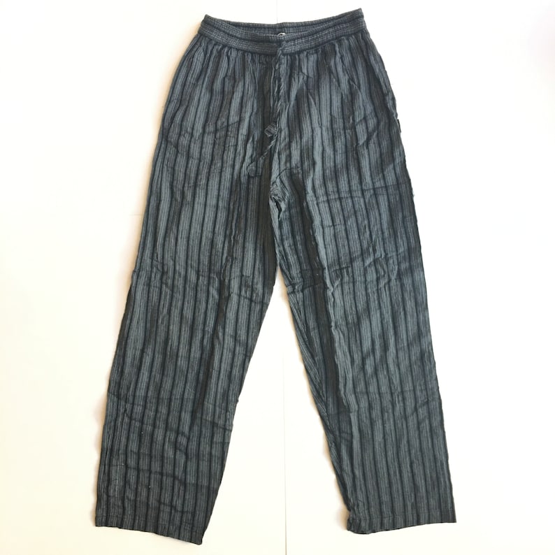 Randiga UNISEX HIPPIE Cargobyxor Boho Hippy Nepal Byxor Lösa Yogabyxor Vuxen Tonåring Funky Festival Strand Black