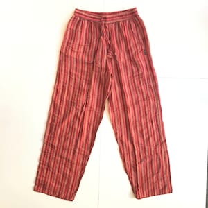 Randiga UNISEX HIPPIE Cargobyxor Boho Hippy Nepal Byxor Lösa Yogabyxor Vuxen Tonåring Funky Festival Strand Red