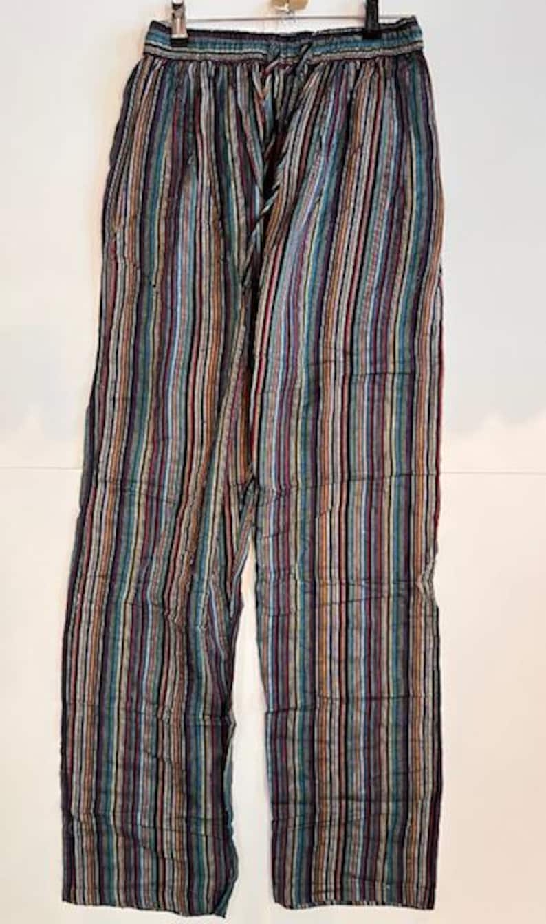 Randiga UNISEX HIPPIE Cargobyxor Boho Hippy Nepal Byxor Lösa Yogabyxor Vuxen Tonåring Funky Festival Strand bild 13