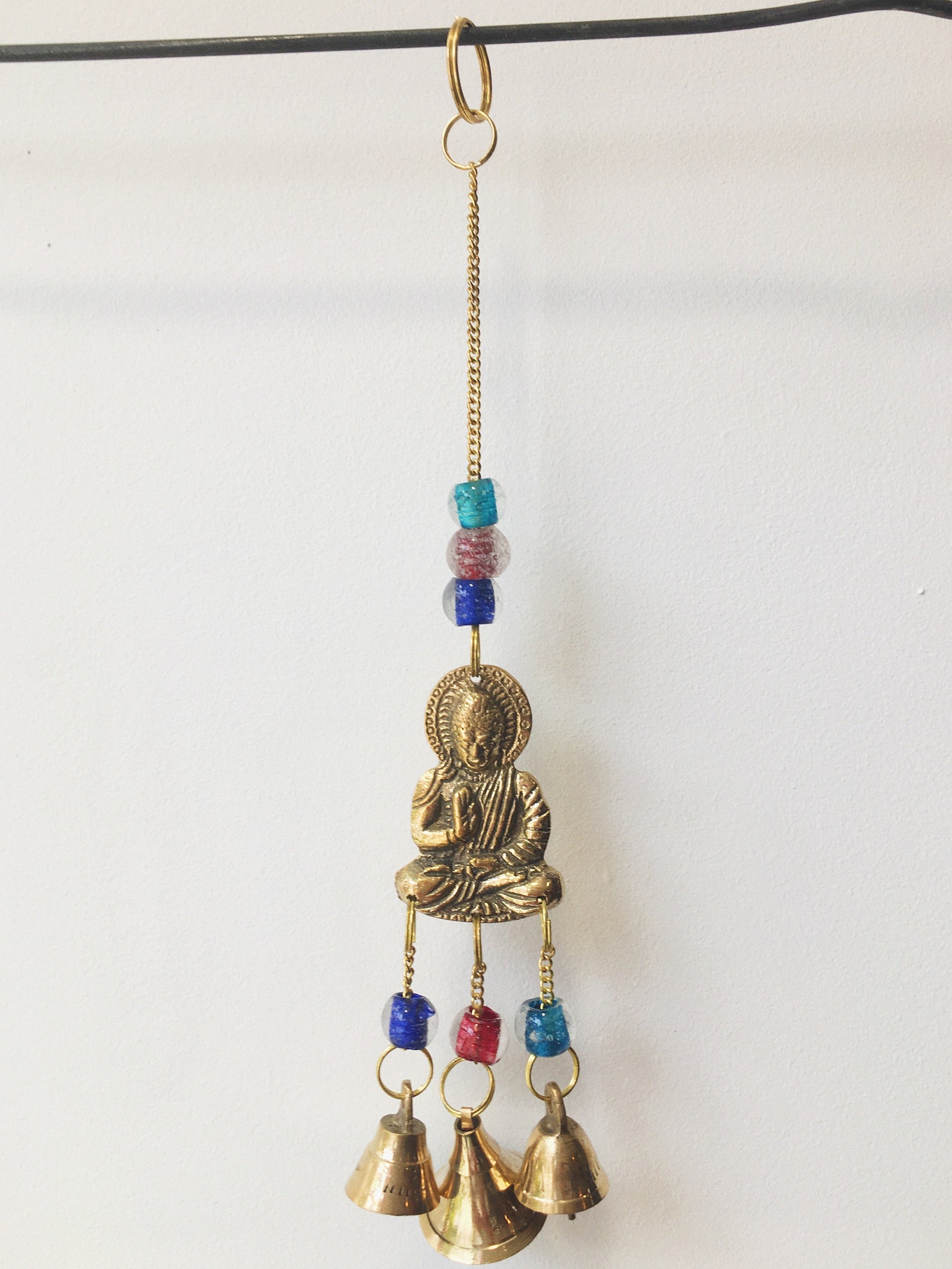 HANGING BRASS BUDDHA Chimes Decoration Bells Brass Wind Chimes Etsy