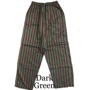 Randiga UNISEX HIPPIE Cargobyxor Boho Hippy Nepal Byxor Lösa Yogabyxor Vuxen Tonåring Funky Festival Strand Green - Dark