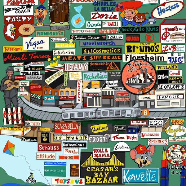 Bensonhurst Brooklyn The Good Ol Days Poster Print