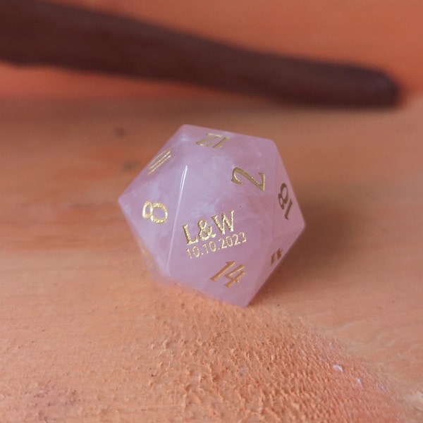 Custom Wedding Dice | Custom Dice D20 | Dungeons & Dragons | DND Dice | Stone Dice | Black Dice | Groom dice | Bride Dice | Marriage