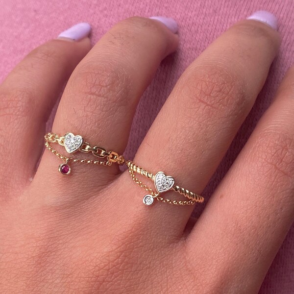 Dangle Charm Ring - Etsy