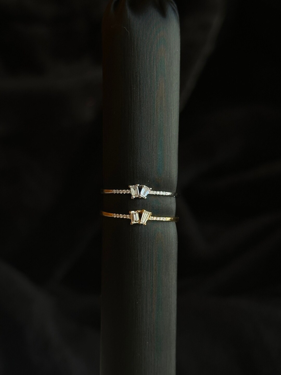 Diamond Baguette Ring, Baguette Diamond Engagement Ring, 18k Solid Gold ...