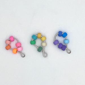 Set van 3 fidgetkralen tweekleurige grote druppelring bureauspeelgoed Stressverlichting Kalmerend