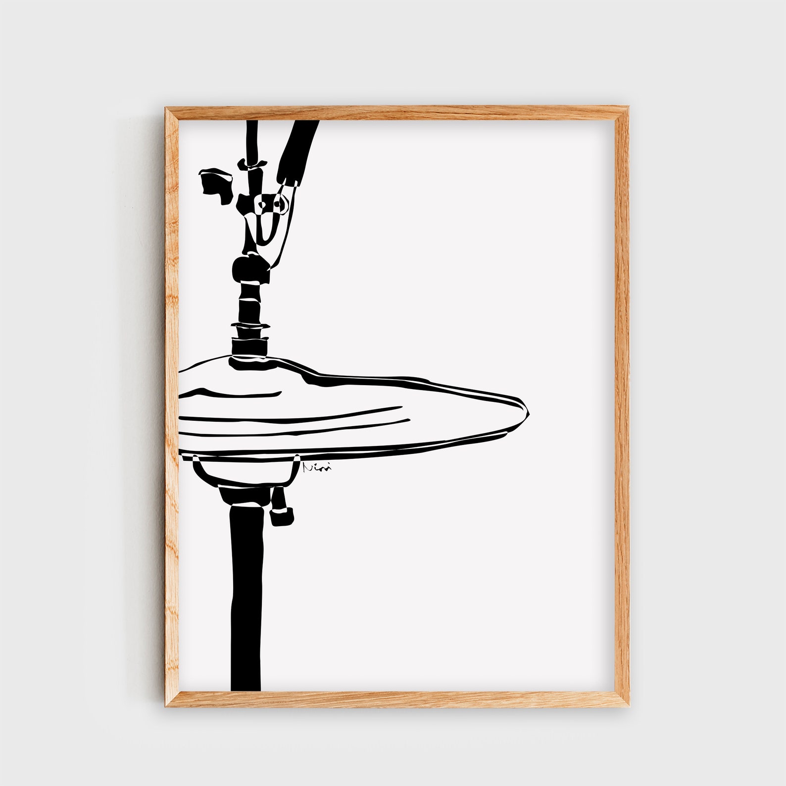 Set of 3 Drum Set Wall Art Drums Poster Minimalist Black and Etsy