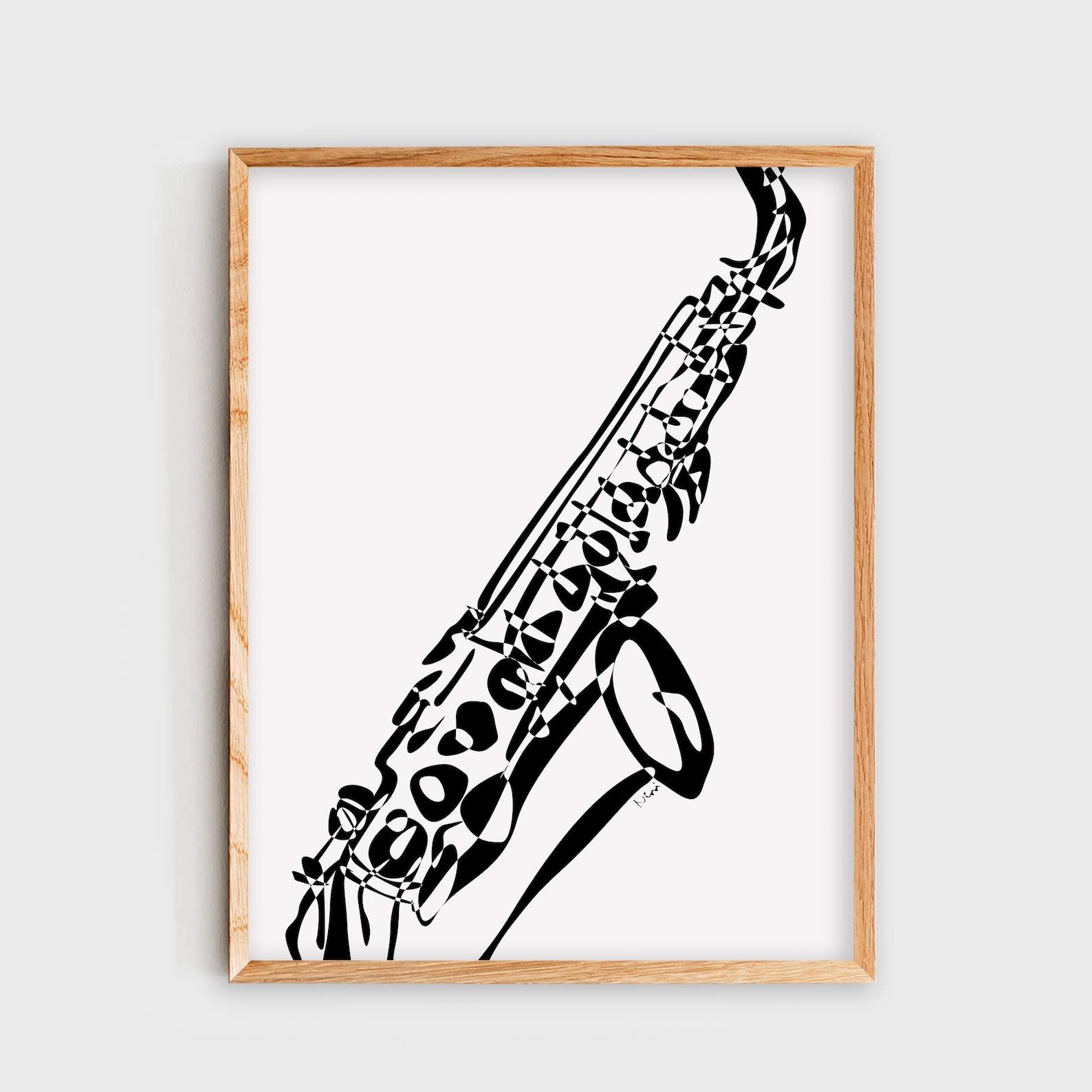 Saxophone Wall Art Saxophone Poster Minimalist Black White Etsy UK