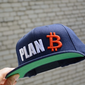 Plan B BTC Bitcoin Hat, Time for Plan B, BTC Cryptocurrency Accessory Gift 3D Puff Embroidered Premium Snapback image 9