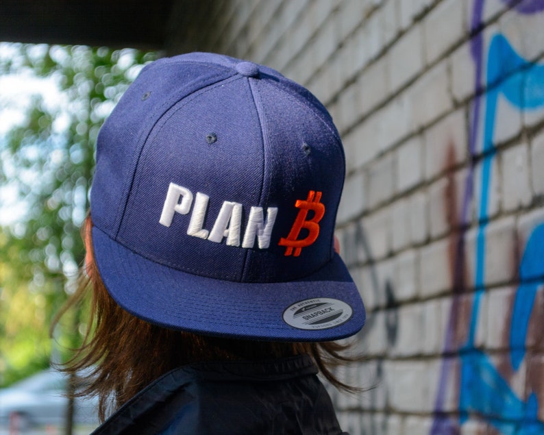 Plan B BTC Bitcoin Hat, Time for Plan B, BTC Cryptocurrency Accessory Gift 3D Puff Embroidered Premium Snapback image 2