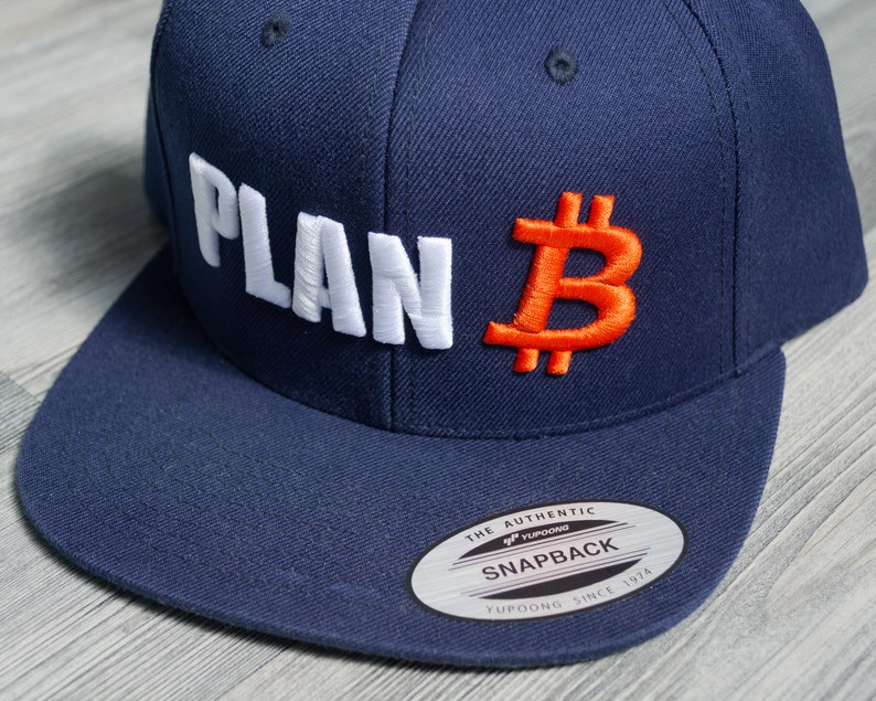 Plan B BTC Bitcoin Hat, Time for Plan B, BTC Cryptocurrency Accessory Gift 3D Puff Embroidered Premium Snapback image 3