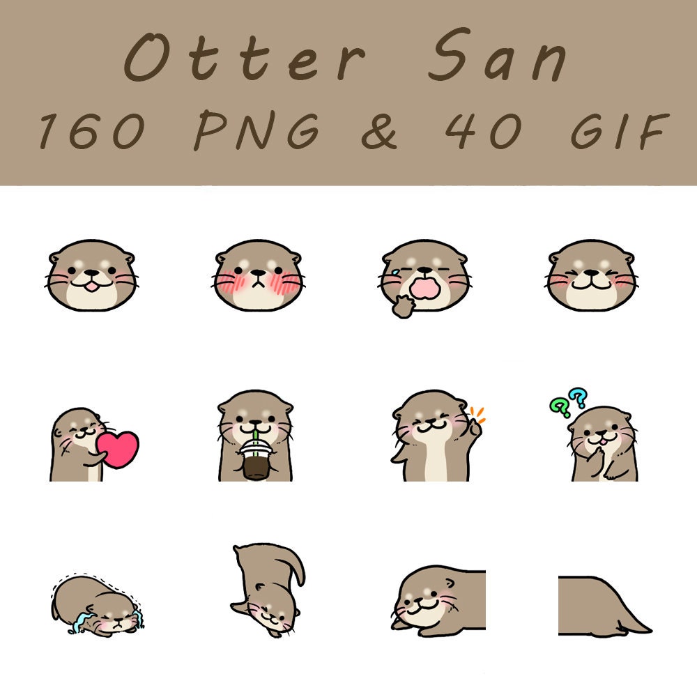 Digital Otter San Clip Art/sticker/goodnotes/scrapbook/diary/planner ...