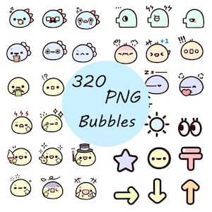 Digital Japanese anime cute bubble Clip Art/Sticker/GoodNotes/Planner Material.PNG