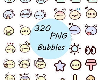 Anime japonés digital linda burbuja Clip Art/Sticker/GoodNotes/Planner Material.PNG