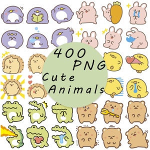 Cyfrowe anime słodkie zwierzęta clipart/naklejki/GoodNotes/notatnik/pamiętnik/materiał planisty.PNG