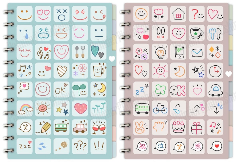 Digital Simple Emoji Cute Clip Art/sticker/goodnotes/planner Etsy