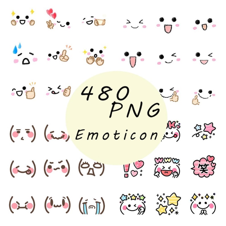 Puede incluir: Un conjunto de 480 im&aacute;genes PNG de emoticonos. Los emoticonos est&aacute;n dibujados en un estilo simple y de dibujos animados y presentan una variedad de expresiones, incluyendo feliz, triste, enojado, sorprendido y m&aacute;s.