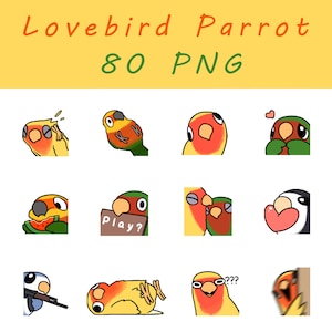 Digital Lovebird Parrot Clip Art/Sticker/GoodNotes/Scrapbook/Diary/Planner Material.PNG