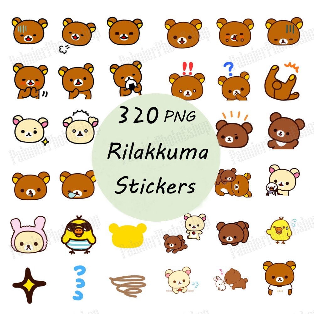 San-X Relax Bear Sparkly Micro Stickers