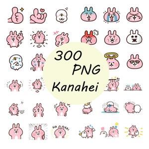 Digital Japanese Pink Bunny Kana Hera Kanahei Anime Cute Clip Art ...