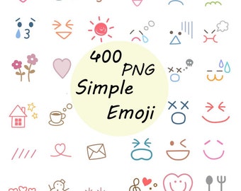 Digital Simple Emoji lindo Clip Art/Sticker/GoodNotes/Planner Material.PNG