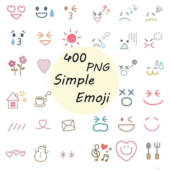 Digital Simple Emoji cute Clip Art/Sticker/GoodNotes/Planner Material.PNG