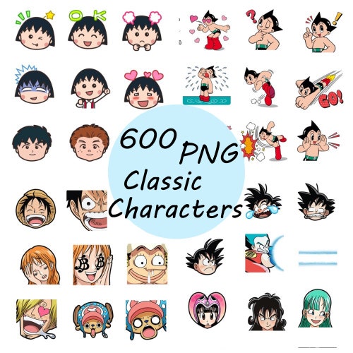 Digital Classic Japanese Anime Character Clip - Etsy Digital Classic Japanese Anime Character Clip - Etsy