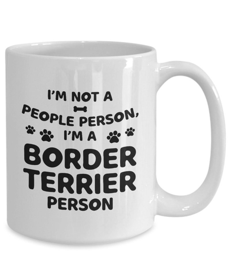I'M WALKING MY BORDER TERRIER Novelty/Funny Printed Coffee Mug Gift/Present O673 