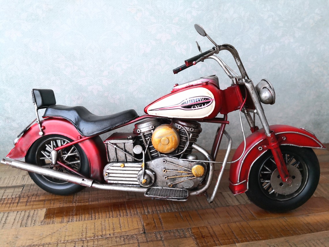 Vintage Motorcycle Decor Harley Motorcycle Sculpture Metal | Etsy